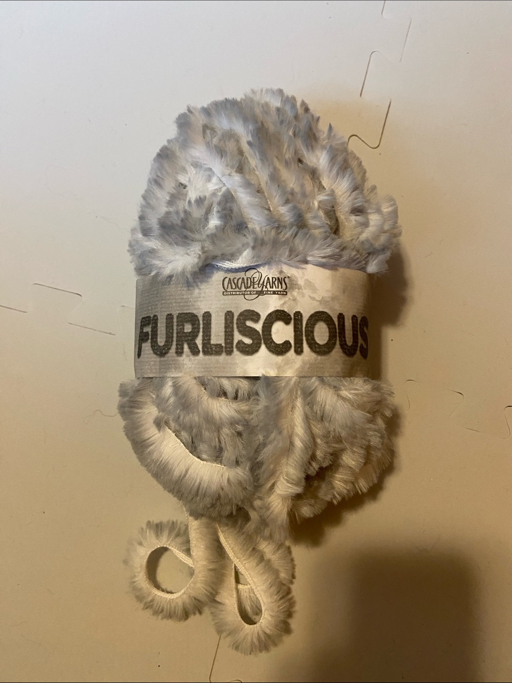 Cascade Yarns Furliscious Plush Fur Yarn in Light Gray